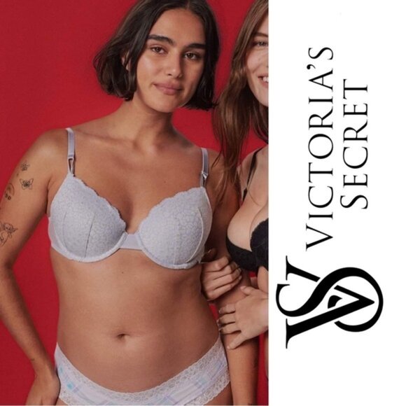 Victoria's Secret | Lilac Leopard Sexy Tee Lined Demi Bra | Size 36DD - Picture 1 of 12